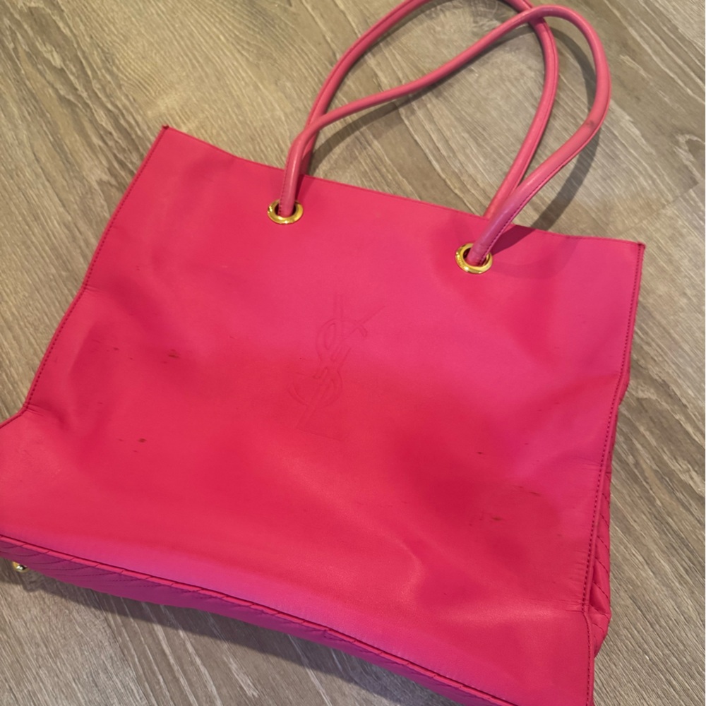 Hot Pink YSL Tote Bag